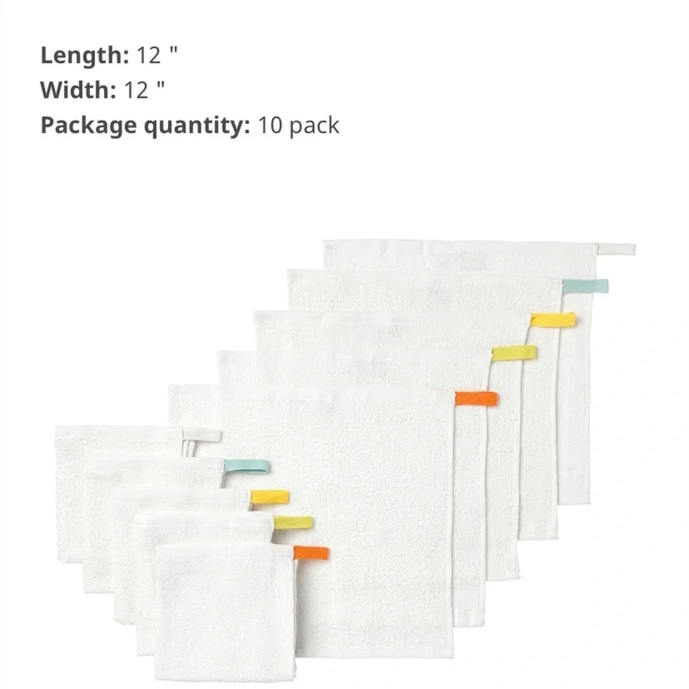 10-pk IKEA KRAMA towels bath bathroom washcloths